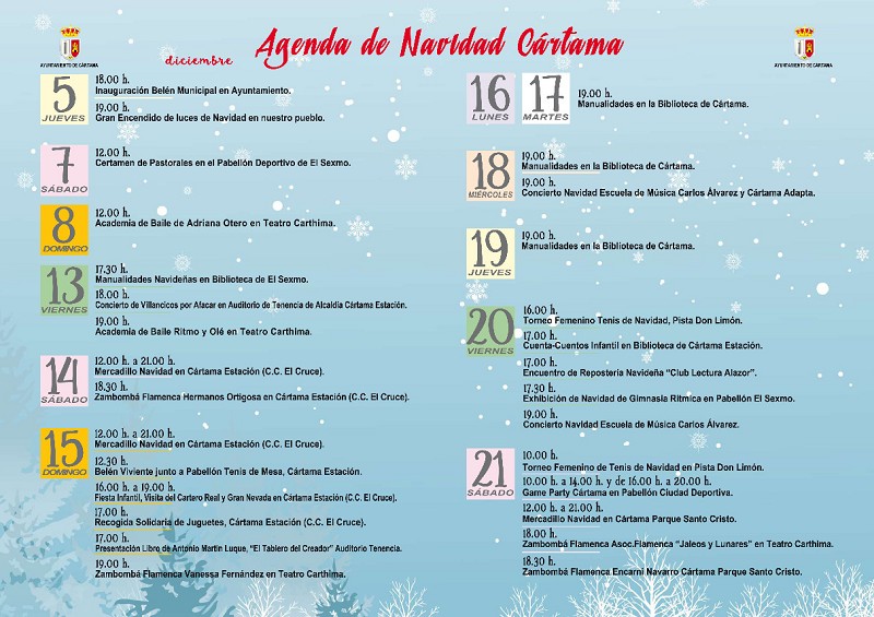 Agenda Navidad Cártama 2019