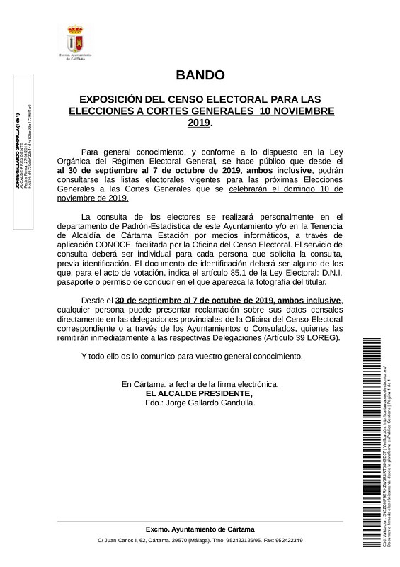 Censo Electoral 2019